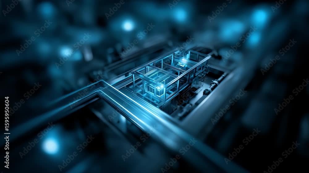 Aufkleber futuristic network data flow architecture