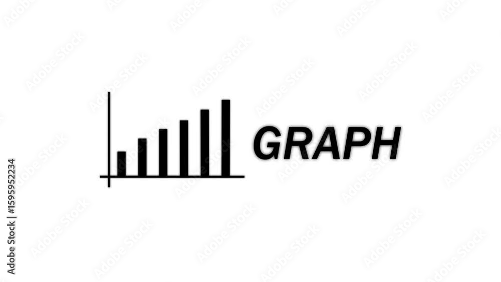 Aufkleber data visualization animated bar graph chart financial results economic growth diagram presentation. 