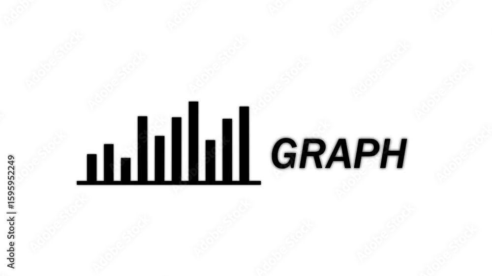 Aufkleber upward trend increase animated bar graph chart business finance marketing data visualization report.