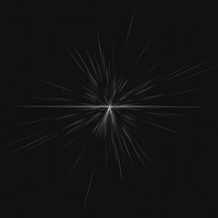 Obraz premium Celestial Burst: A striking abstract representation of a radiant celestial explosion, a symphony of light emanating from a central core against the dark expanse of space.