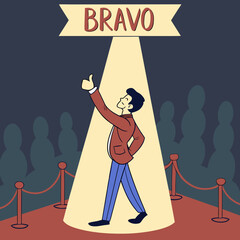 man celebrating his succes