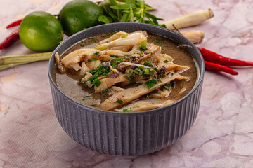 Asian Bamboo shoots traditional soup