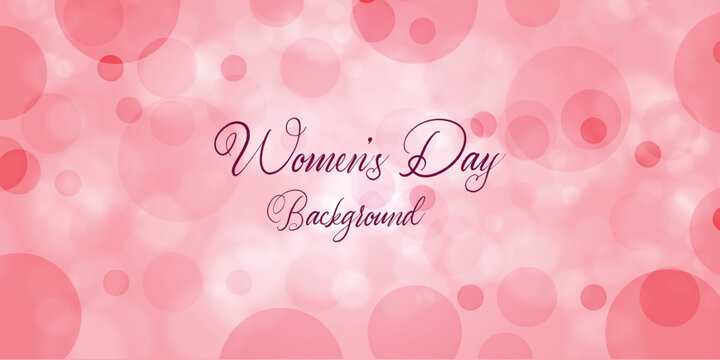 Happy women's day 8th march greeting or wishing card bokeh effect shine background