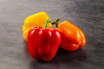 Red, yellow, orange bell pepper