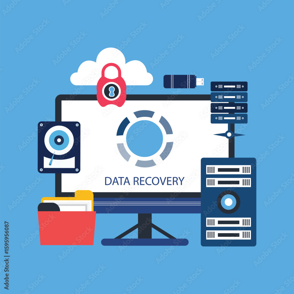Poster data recovery backup restore concept
