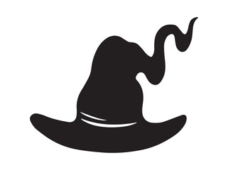 Scary Witch Hat Line Art