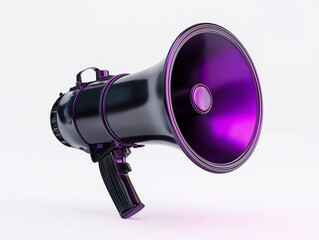 megaphone isolated on white. Generative AI