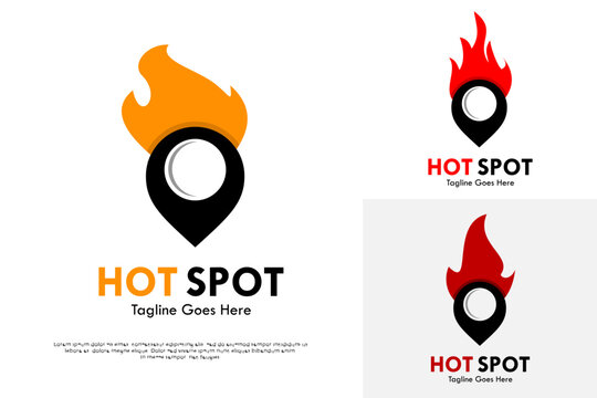 Hot spot design logo template illustration