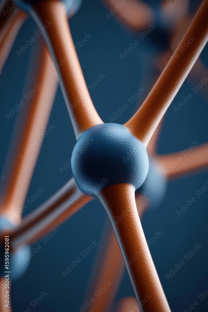 Poster explore connection, molecular structure on vivid display with interconnected networks