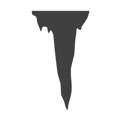 Cartoon stalactites and stalagmites silhouette 