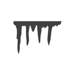 Cartoon stalactites and stalagmites silhouette 