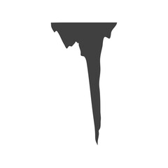 Cartoon stalactites and stalagmites silhouette 