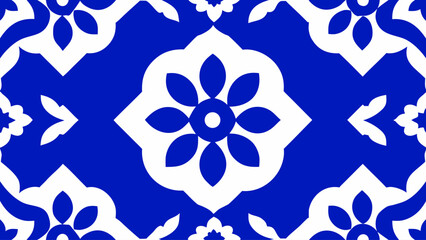 Seamless Pattern Delftware Style Decorative