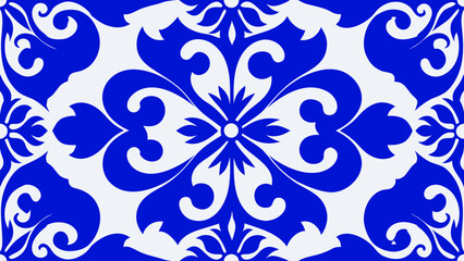 Seamless Pattern Delftware Style Classic