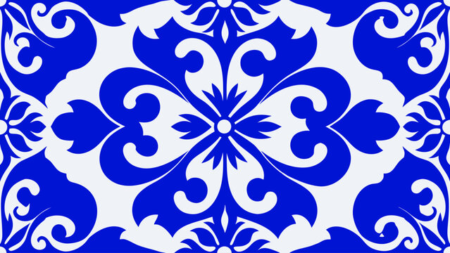 Seamless Pattern Delftware Style Classic