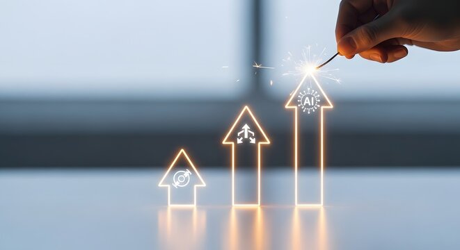 Igniting Growth Sparking Progress with Innovation and Artificial Intelligence Concepts
