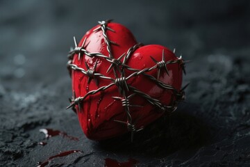 Heart Wrapped in Barbed Wire