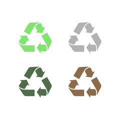 RECYCLE ARROWS SIGN SYMBOL LOGO VECTOR
