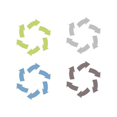 RECYCLE ARROWS SIGN SYMBOL LOGO VECTOR