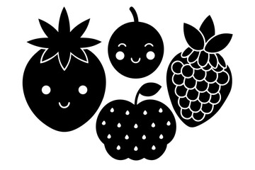 Vector illustration of an fruits set 