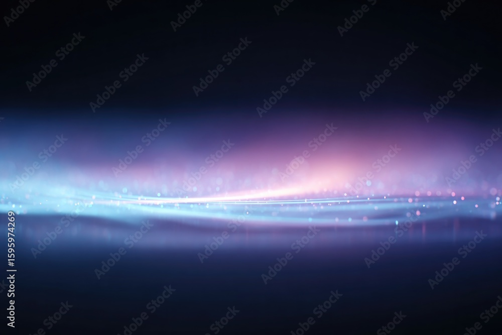 Poster close-up of led panel displaying animated fractal in motion on dark background