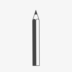 Black Pencil flat icon. Vector