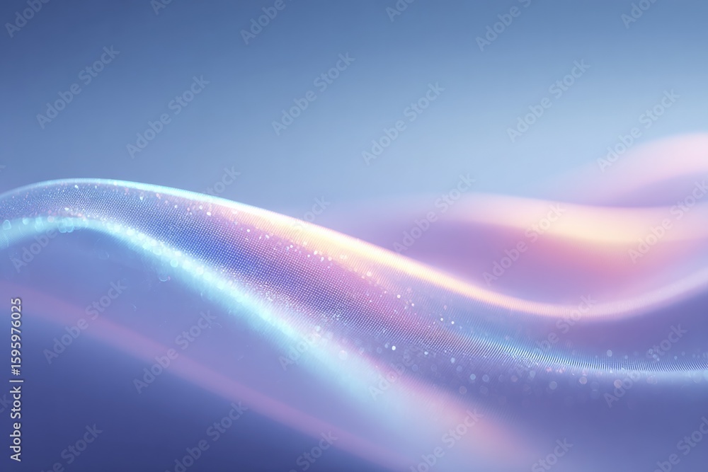 Aufkleber close-up of rippling glass texture with embedded glowing dot pattern in soft ultraviolet hues
