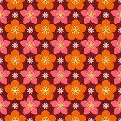seamless damask pattern with floral