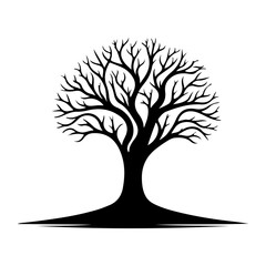 Obraz premium vector tree silhouette vector.
