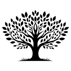 Fototapeta premium simple silhouette tree vector.