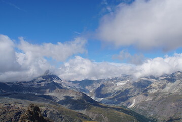 Panoramic mountains view 