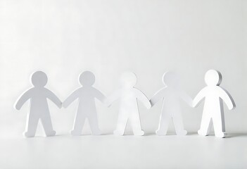 Generative AI image depicting a diverse group of individuals united together as one perfect team