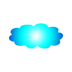 cloud icon on blue