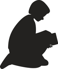 silhouette of a young man