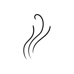 Steam, smoke, smell line icon 