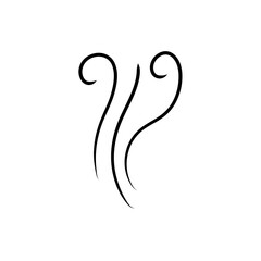Steam, smoke, smell line icon 
