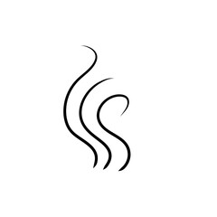 Steam, smoke, smell line icon 