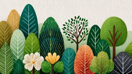 Obraz premium Soft Eco Friendly Background with Minimal Leaf Patterns in Beige and Green Tones Evoking Sustainable Branding Aesthetic