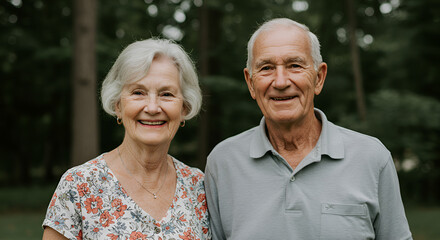 Charming portrait of a loving senior couple enjoying their golden years together
