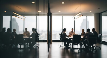 Business meeting in modern office people discussion