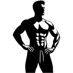 Muscular Male Silhouette