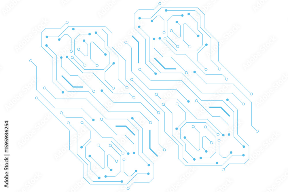 Aufkleber Vector abstract structure circuit computer technology business background.