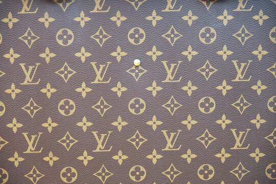 Shanghai,China-July 17th 2025: louis vuitton classic monogram pattern