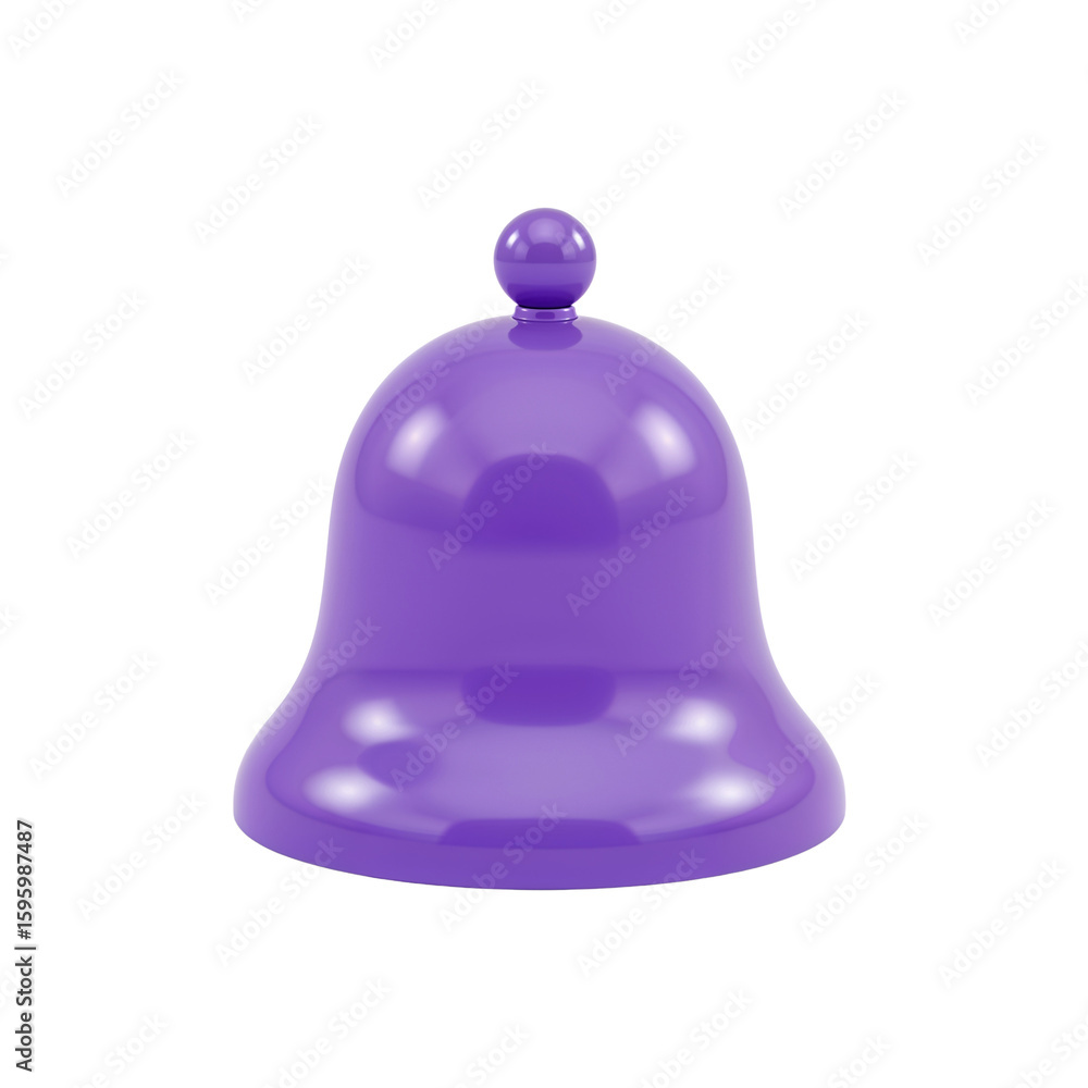 Poster smooth purple bell with a minimalist design creating a soft inviting digital illustration for