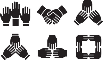 Fototapeta premium Diverse hands collaborating in various formations collaboration partnership