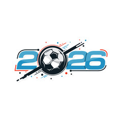 2026 Soccer competition template with unique logo typography combination