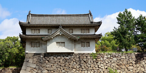 view of the castle of osaka -Japan-