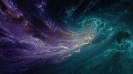 Abstract Spiral Design with Purple and Teal Colors