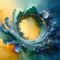 Cosmic blue Dust Swirl Texture