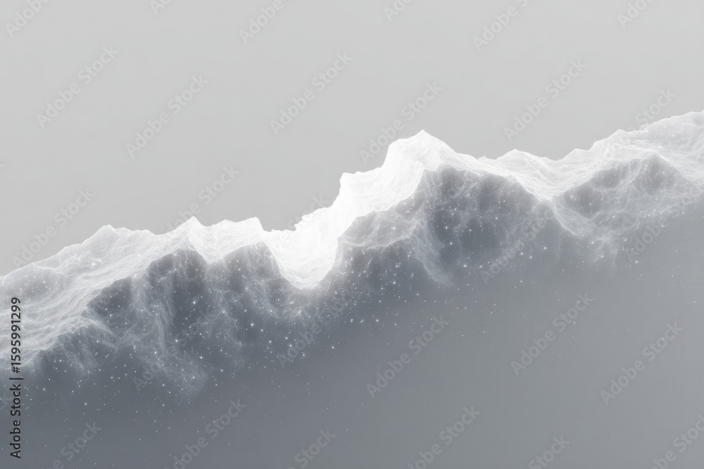 Aufkleber minimalist pattern of energy flow disrupted by jagged fracture in monochrome symbolizing breach in s